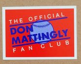 1987 Don Mattingly fan club signup card fantastic shape rare oddball