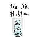 S.Han Plastic Family Baby Shower Fondant Mould Silhouette Mold Cake Decoration Tool Bakeware