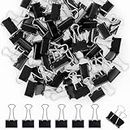 120 Pack Black Binder Clips 0.75 Inch, Small Paper Clamps, Black Paper Binder Clips, Office Clips, Mini Binder Clips, Small Clips for Office Supplies Home School and Business