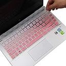 Keyboard Cover for HP Pavilion X360 14" & HP Laptop 14t 14z 14-cf 14-dk 14-dq 14-fq Series 14-cf0006dx/cf0012dx 14-dk0002dx 14-dq0011dx/dq1037wm/dq1089wm 14-fq0040nr/fq0050nr Keyboard Skin, Ombre Pink