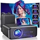 [AUTO Focus/Keystone] Projector 4K with WiFi-6 and Bluetooth 5.2, WiMiUS P62 600 ANSI Lumens Native 1080P Outdoor Portable Projector Auto 6D Keystone 50% Zoom, Home Theater for iOS/TV Stick/PC/PS5