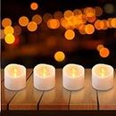 SingTok 12 Pack Timer Tea Lights Battery Operated, Flameless Flickering LED Tealight Candle, Electric Fake Votive Candles for Halloween Pumpkin Decor