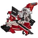 Einhell TE-SM 216 Dual Bevel Sliding Mitre Saw | Double Bevel Circular Saw, 305mm Drag, Laser, Dust Extraction, +/-45° Mitre, +/-47° Bevel | Saw With 60T Blade For Cutting Wood, Plastic