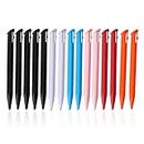 Yizerel Stylus Pen for New 2DS XL, 15 Pcs Colorful Plastic Replacement Touch Screen Stylus Set Compatible with Nintendo New 2DS LL with HD Crystal Clear PET Films (Black White Pink Blue Red Orange)