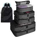 Packing Cubes Travel Organizer 6 Set Travel Packing Cube Waterproof Travel Packing Organizer in 4 Sizes with Laundry Bag for Travel Essentials Lightweight Luggage Organizer Bags for Carry on Suitcases