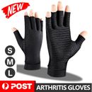Copper Arthritis Gloves Fingerless Fit Compression Medical Support For Women Men
