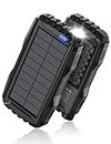 Power-Bank-Solar-Charger - 42800mAh Power Bank,Portable Charger,External Battery Pack 5V3.1A Qc 3.0 Fast Charging Built-in Super Bright Flashlight