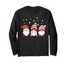 Christmas Gnomes for Women Happy Christmas Day Maglia a Manica