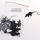 Enakshi 12-Piece PolypropyleneAnimal Black Mouse Model Educational Toy Party Bag Fillers|Wildlife Toys|Animal Figures|Wildlife Plush toysAnimal Educational Toys|Animal Learning Toys|Animal Models|