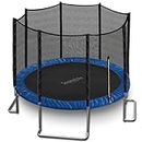 12FT Outdoor Backyard Trampoline Full Sized with Safety Net Cage Enclosure System and Reinforced Bouncy Jumping Mat Surface, Safety Guaranteed, Perfect for Kids, Teens and Adults