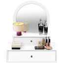 Topbuy Wall Mounted Vanity Mirror Makeup Dressing for Bedroom Space Saving