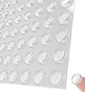 Pack of 100 Cabinet Door Bumpers,1/2” Diameter Clear Adhesive Pads for Noise Reduction,Sound Insulation and Damping,Suitable for Laptops,Drawers,Furniture