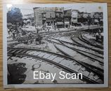 Vintage 8x10 Photograph Train Trolley Track Construction  Philadelphia 1945