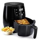 AGARO Alpha Digital Air Fryer For Home, 4.5 Liters, 6 Cooking Options, Electric, Convection Oven, 1400W, 360 Degrees Air Circulation, Digital Display, Keep Warm, Bake, Roast, Toast, Black
