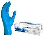 K-MART Professional Nitrile Powder Free Multi-Purpose Gloves, Disposable, Extra Strong - Box of 100 - Blue (100, M (Pack of 100))