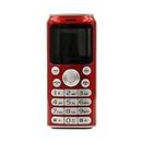 LVIX CAN Can Shape Feature Mobile Phone Dual Sim Support with Bluetooth Dialer (1.0 INCH Display,800 MAH Battery,Dual SIM,Camera,Torch,Red)