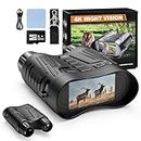 Night Vision Goggles,4K Night Vision Binoculars,2600mAh Rechargeable Night Vision Scope with 8X Digital Zoom, 3.2'' LCD, 7 Level IR and 32GB TF Card for Camping Hiking Hunting