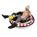 GoFloats Winter Snow Tube - Inflatable Toboggan Sled for Kids and Adults (Choose from Unicorn, Ice Dragon, Polar Bear, Penguin, Flamingo)