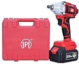 JPT Heavy Duty 21V Cordless Impact Wrench with 1 Batteries, Hex end