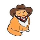 WLLHYF Nette Emaille Anstecknadel Karikatur Lustig Cowboy Katzen Broschen Pin Abzeichen Basteln für Rucksäcke Kleidung Hüte Jacken Zubehör DIY Handwerk