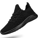 Feethit Mens Slip On Walking Shoes Lightweight Breathable Non Slip Running Shoes Comfortable Fashion Sneakers for Men, Black, 8