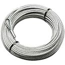 Tie Down TranzSporter Stainless Steel Replacement Cable for 200 and 250 Pound Shingle Elevator Platform Hoist with Braided Eyelet End, 100 Foot Spool