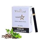 White Leaf Premium Herbal Smoke Cigarettes 100% Tobacco-Free, 100% Nicotine Free Regular Flavour (Pack Of 20 Sticks) Non Addictive | Smoking Cessation