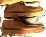 Clarks Wallabee 2 Shoes Boot Brown Suede Beeswax Leather Mens Size 7M 58272