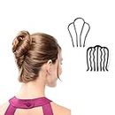 2PCS Messy Bun Hair Pin Clip, Hair Barrettes, Non-Slip Hair Side Clamps, Vintage Hairstyle Hair Styling Tools Barrettes, and Hair Clips for Women Hair Accessories