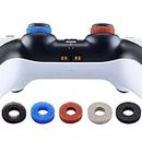 PlayVital 5 Pairs Aim Assist Target Motion Control Precision Rings for PS5, for PS4, Xbox Series X/S, Xbox One, Xbox 360, Switch Pro Controller - 5 Colors 3 Different Strength