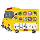 S&C Baby Musical School Bus Toy | Educational Learning Musical Piano Toy for Toddlers w/Lights and Sounds | Preschool Electronic Learning School BusToy
