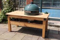 Extra Large English oak big green egg barbecue butchers block table garden 