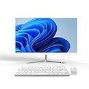 All-in-One Desktop Computer, 24" FHD N5095 Quad-Core 11,8GB RAM, 512GB SSD, Wired Keyboard & Mouse, RGB Speaker, White (N5095/8G/512G)