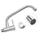 Home Stainless Steel Wall Kitchen Faucet Water Purifier Single Lever Hole Tap