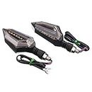 True Vision 12V Pair Universal Motorcycle Scooter LED Daytime Running Turn Signal Lights VRMSNW352
