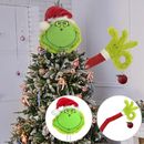 Topper albero di Natale The Grinch peluche braccio grinch porta ornamenti decorazione natalizia