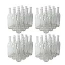FastRack Clear/Flint Flat-Bottomed Cork Top 48 total | 750 ml Glass Bottles for Wine Making, 750ML