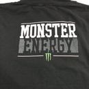 Monster Energy Jacket Mens 3XL Black Full Zip Gear Hoodie Back Logo Minor Flaw