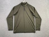 HECS Stealthscreen Shirt Mens Large Green Base Layer 1/4 Zip Long Sleeve