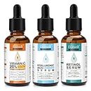 Age Defying Serum 3 Pack with Vitamin C, Retinol and Hyaluronic Acid - Boost Skin Collagen,Hydrate & Plump Skin, Anti Aging & Wrinkle Facial Serum