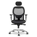 LiuGUyA Boss Chair Ergonomic Office Chair Rolling Desk Chair with Armrest Lumbar Support Mesh Computer Chair Gaming Chairs Executive Swivel Chair Black