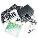 HiLetgo AT89C2051 Electronic Clock Production Suite Digital Electronic Clock DIY Kit Red 0.56 inch 4 Bits Digital Tube Display with USB Charge Cable