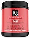 Perfect Keto Exogenous Ketones Powder, BHB Beta-Hydroxybutyrate Salts Supplement, Best Fuel Energy Boost, Mental Performance, Mix in Shakes, Milk, Smoothie Drinks for Ketosis - Strawberry Lemonade