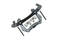 Traxxas Rustler VXL/Bandit Tuning Teile Aluminium Front Damper Plate with Graphite Body Post Mount and Delrin Post - 1 Set Grey Silver