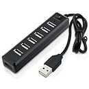Aussel Premium 7 Ports USB Hub Expansion High Speed USB 2.0 Multi USB Hub Splitter Switch Lead Adapter Cable For PS3, Xbox, Wii, PC, MAC, Laptop, NoteBook, Mac Book, NetBook, Tablet, Tab, Supports Windows Vista/7/Mac