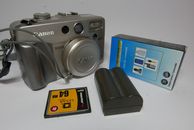 Cámara digital de viaje profesional Canon PowerShot G2 4 MP 3x probada con zoom y 64 MB CF y estuche