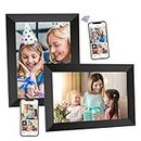 Digital Picture Frame, PULLOON 10.1 Inch WiFi Digital Photo Frame with HD Touch Screen, Auto-Rotate, Wall Mountable, Built-in 32GB Storage, Easy Setup to Share Photo and Video Instantly via App-2 PCS