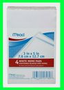 Mead MEMO PAD 4 Pack 3" x 5" White Scratch 50 Sheets Each Dispenser Type PAPER