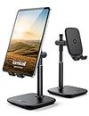 Lamicall Tablet Stand, Adjustable Tablet Holder - Height Angle Adjustable Cradle Mount Dock Desk, for 2024 iPad Pro 13/12.9/11/10.5/9.7, iPad Air mini 6 5 4 3 2, Switch, Tab, 4"-13" Devices - Black