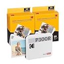 KODAK Mini 3 Retro 4PASS Portable Photo Printer (3x3 inches) + 68 Sheets Bundle, White